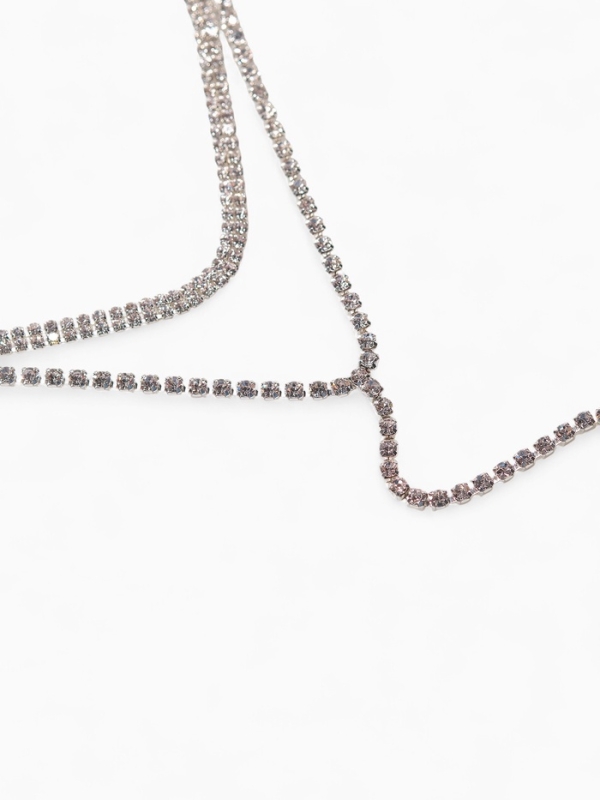 Набор 2 предмета: колье-чокер, серьги "Блеск", цвет белый в серебре