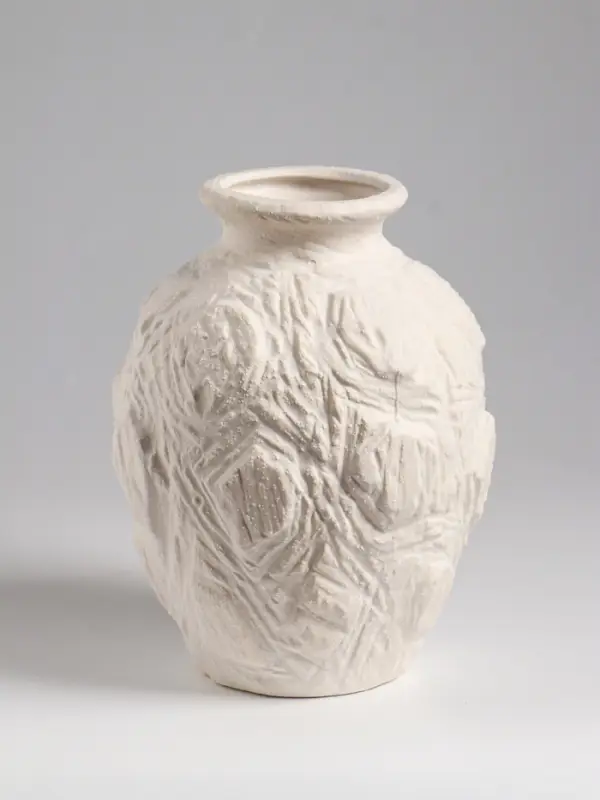 Ваза настольная керамика "Элой" 18х12 см, белый