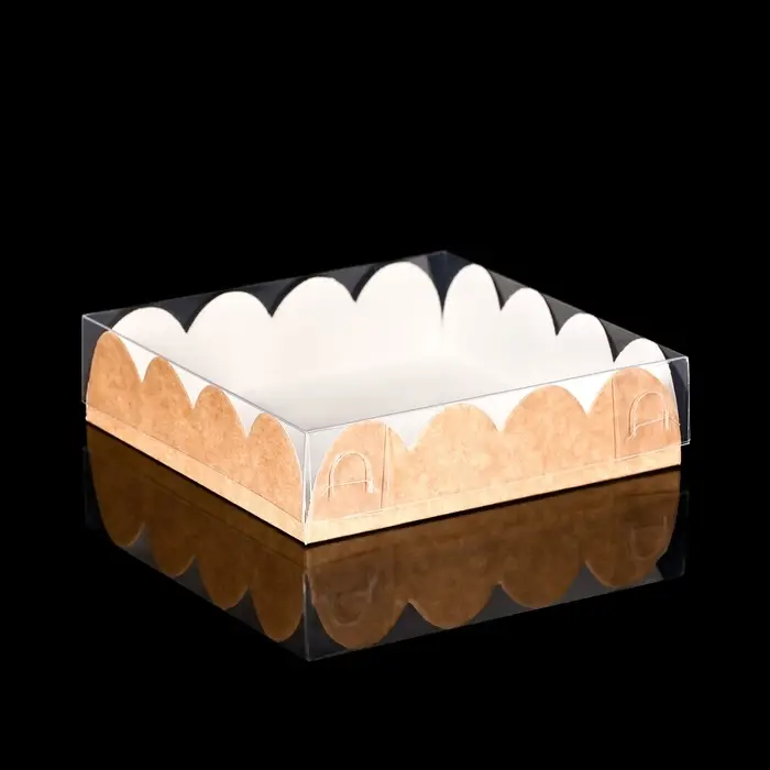 Коробка для печенья, крафт, 12&times;12&times;3 см