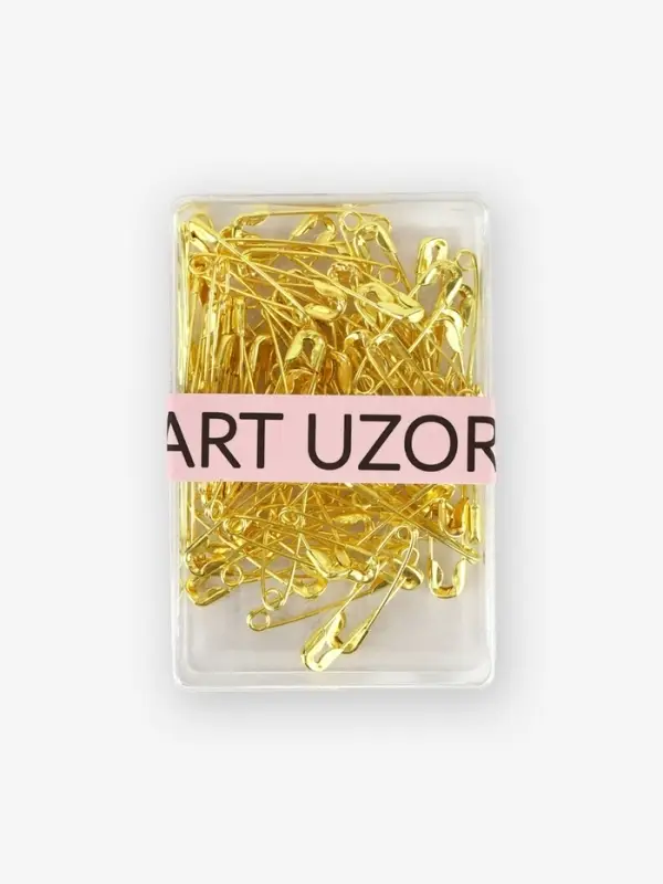 Булавки английские, 19 мм, 80 шт., цвет золотой