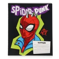 Тетрадь в линейку 18 листов, 5 видов МИКС, обложка мелованный картон, &laquo;Человек-паук&raquo;