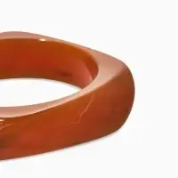Браслет манжет акрил "Тренд", цвет оранжевый