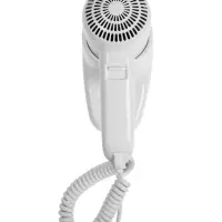 Фен LGE-006, 1600 Вт, настенный, 2 скорости, крепление, белый