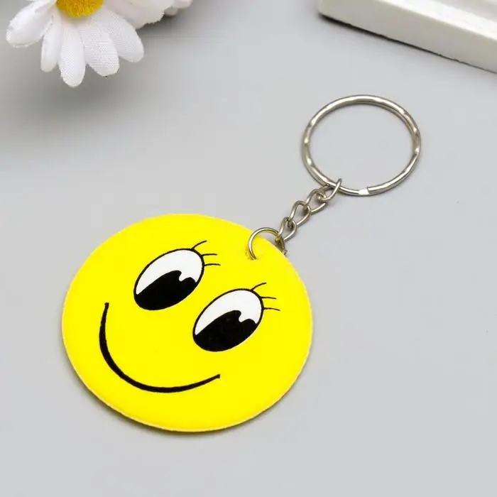 Брелок пластик мягкий "Смайл" МИКС 6х6 см
