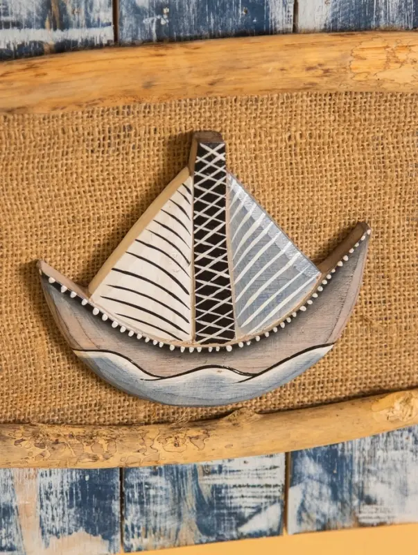 Панно плетеное "Кораблик", 24х4х55 см