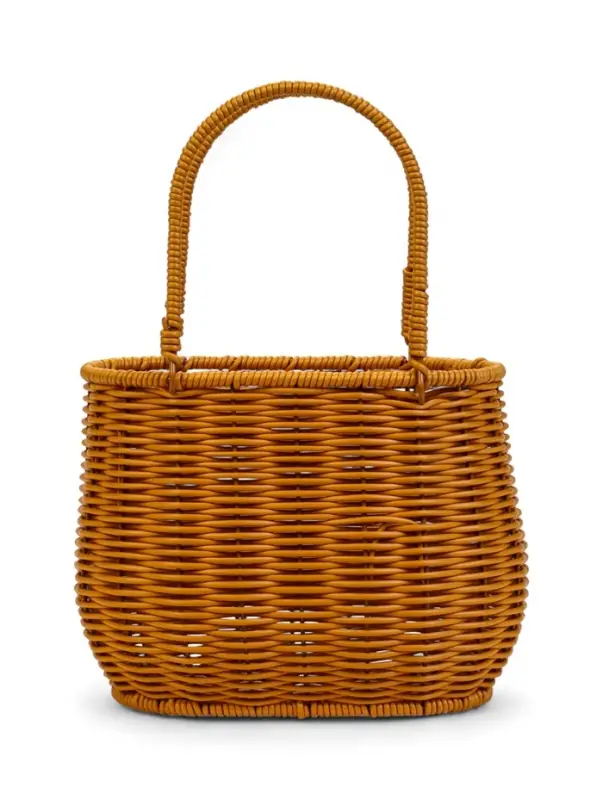 Корзина пластик 21 х 13 х 17 см, ручка13 см металл карскас коричневый