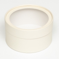 Подарочная коробка "Крема" кремовая, завальцованная с окном, 16 х 10 см