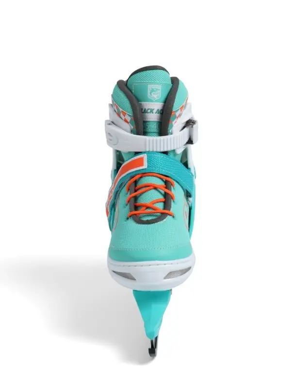 Коньки раздвижные BlackAqua, р. 35-38, для фитнеса, мятные, оранжевые