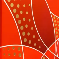 Подарочная новогодняя коробка под шампанское &laquo;Огненная&raquo; красная с веревочной ручкой 11&times;11&times;37 с