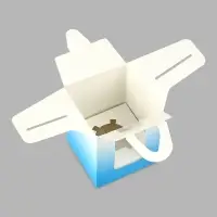 Коробка для капкейков, кондитерская упаковка, 1 ячейка &laquo;Голубой градиент&raquo;, 9 х 9 х 11 см