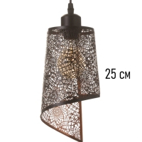 Светильник "Манчестер" (Вышивка) 1х40Вт Е27 черный 12,5х12,5х24+100см