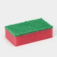 Губка для посуды с чистящим слоем Доляна &laquo;Эконом&raquo;, 7.5&times;4.5&times;2.5 см, 5 шт, мини