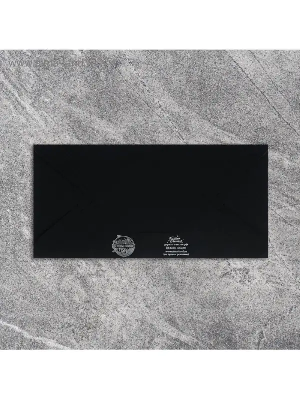 Конверт для денег &laquo;Просто деньги&raquo;, на черном крафте, тиснение,16,5 х 8 см