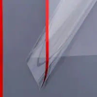 Пленка для цветов с тиснением, 50&times;57 см, кант красный