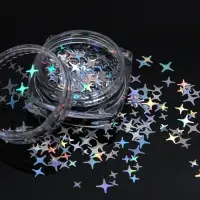 Пайетки для декора &laquo;Звёздная ночь&raquo;, голографические, серебристый