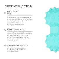 Роллер массажный, 14х6 см, цвета МИКС