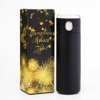 Термокружка, 420 мл, Simple "Мастер К.", сохраняет тепло 8 ч, с термометром