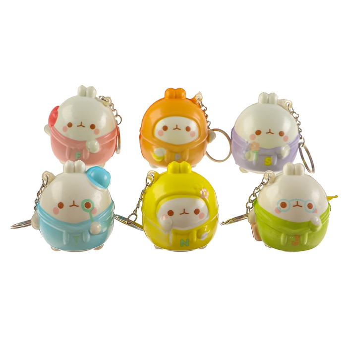 Мялка-сквиш &laquo;Зайка&raquo;, на брелоке, цвет МИКС