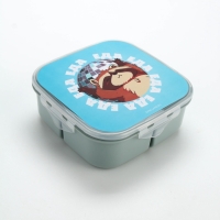 Ланч - бокс с ложкой, &laquo;Енот&raquo;, 17,8 х 17,8 х 7 см