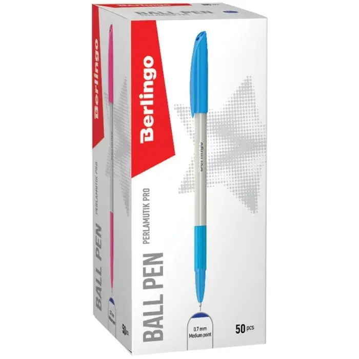 Ручка шариковая Berlingo Perlamutik Pro, стержень синий, узел 0,7 мм