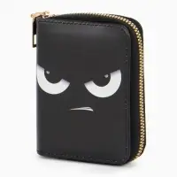 Кошелек дет 07-01-01 Июнь2539 глаза, 8,5*2,5*10,5 см, 2 отд+отд/молн, д/карт, черный