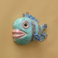 Панно &laquo;Рыба-клоун&raquo;, 20&times;16.5&times;6.5 см, дерево, бирюзовое