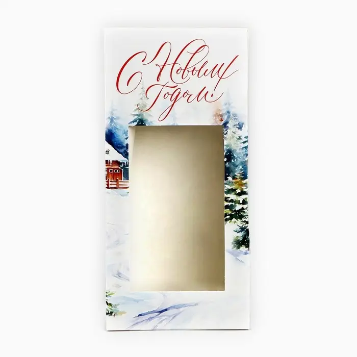 Коробка складная &laquo;Снежные домики&raquo;, 9&times;19&times;6 см