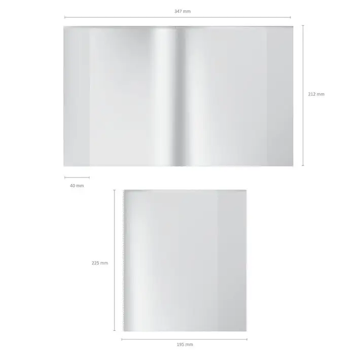 Обложка ПП, 212 х 347 мм, 50 мкм ErichKrause Fizzy Clear для тетрадей и дневников