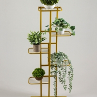 Подставка для цветов Greengo, 6 полок, 44 &times; 22 &times; 105 см, напольная, металл, цвет золотой