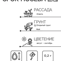 Семена цветов Цинния "Мечта", 0,2 г