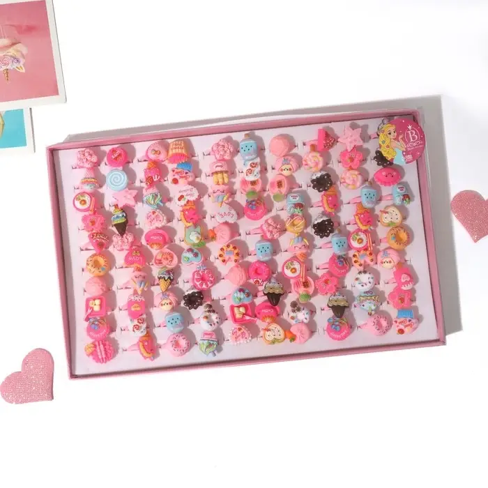 Кольцо детское Выбражулька &laquo;Сладости&raquo;, форма МИКС, разноцветное, безразмерное