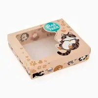 Коробка подарочная &laquo;Котики&raquo;, 23.5 &times; 20.5 &times; 5.5 см