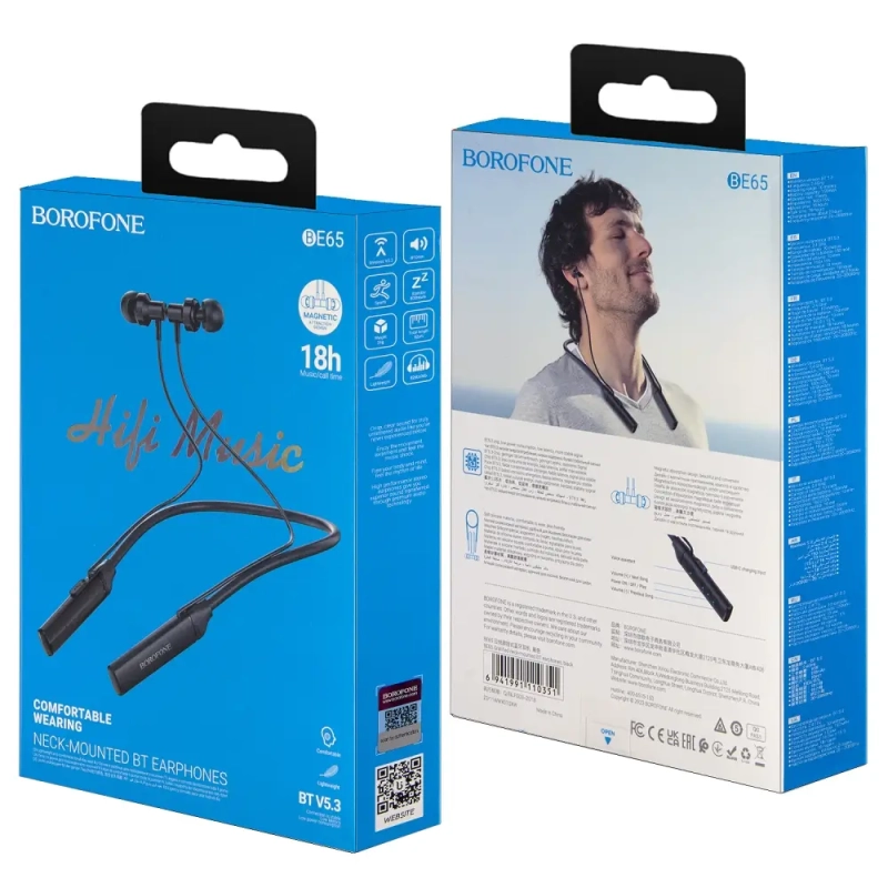 Наушники BE65 Bluetooth Sports черные Borofone