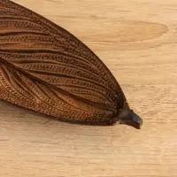 Подставка под благовония "Лист" алюминий 23х8х2 см, оранжевый