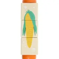 Кубики деревянные на оси  &laquo;Овощи&raquo; , 3 кубика