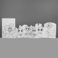 Поздравительная открытка с раскраской &laquo;Монстрики&raquo;, 12&times;18 см