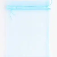 Кожанная подарочная сумочка 14 х 6,5 х 12,8 см небесно-голубая