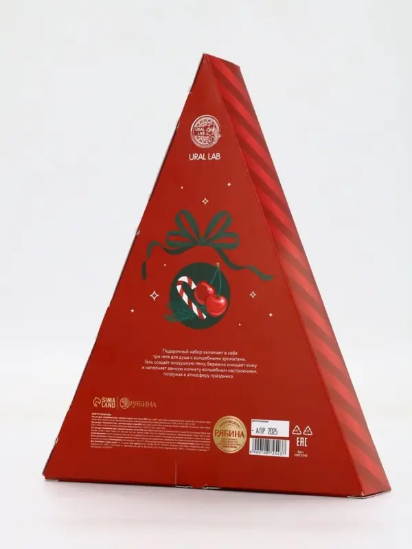 У_Winter Melody Набор в треугольной HNY, 3 геля для душа по 100 мл (10872543)