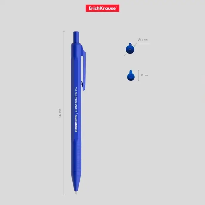 Ручка шариковая автоматическая ErichKrause R-305, узел 0.7 мм, чернила синие, длина линии письма 1000 метров