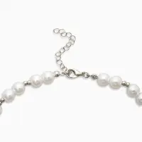 Кулон на жемчужных бусах "Морская звезда", цвет белый в серебре