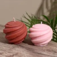 Свеча фигурная формовая &laquo;Шар&raquo;, 5&times;5&times;5 см, соевый воск, МИКС