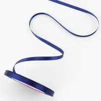 Лента атласная, 6 мм, 23&plusmn;1 м, синяя №120