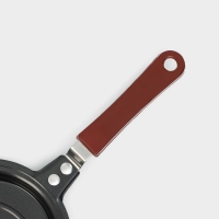 Сковорода Доляна &laquo;Улыбка&raquo;, d=12 см, пластиковая ручка, антипригарное покрытие, цвет чёрный