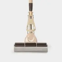 Швабра для мытья пола PVA с двойным роликовым отжимом Доляна, стальной телескоп черенок 28&times;6&times;106(130) см