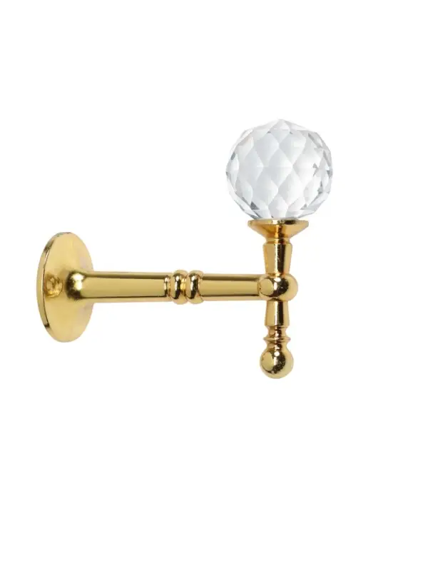 Крючок - держатель для штор на стену CAPPIO KS043, металлический, цвет золото, 2 шт