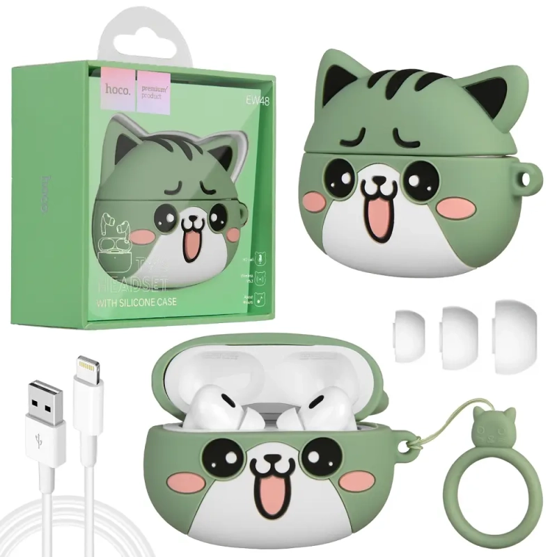 Гарнитура EW48 Bluetooth True Wireless Stereo Headset HOCO mint cat