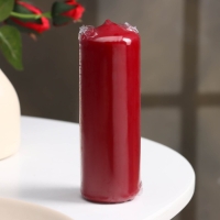 Свеча - цилиндр, 4&times;12 см, 15 ч, бордо