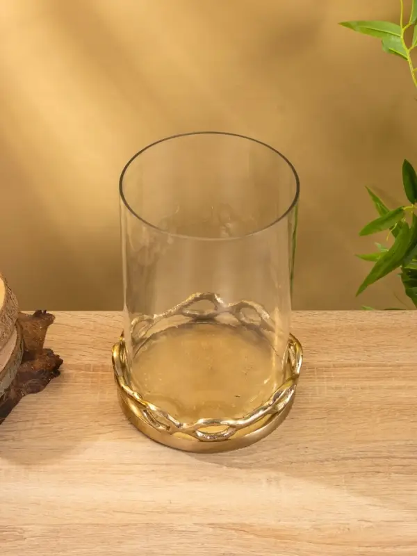 Подсвечник "Цепи" алюминий 16,5х16,5х20 см