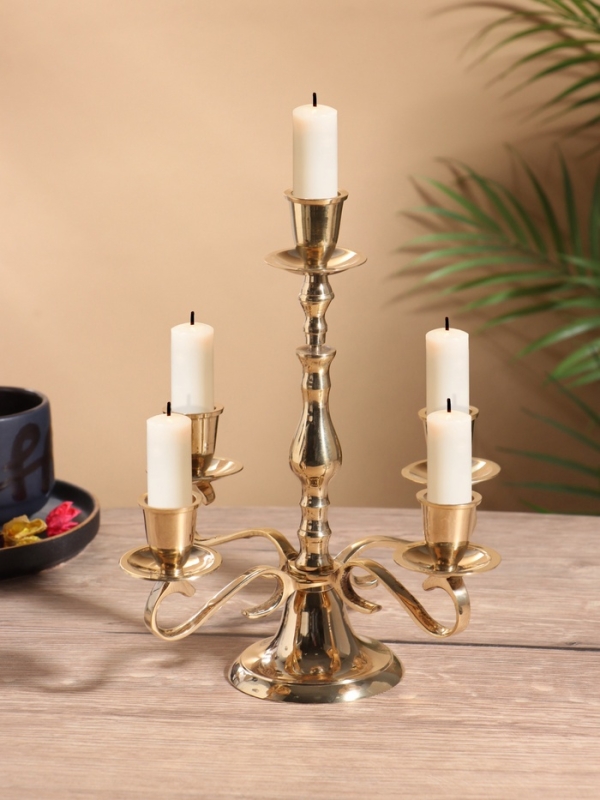Подсвечник на 5 свечей, латунь 20х20х23 см
