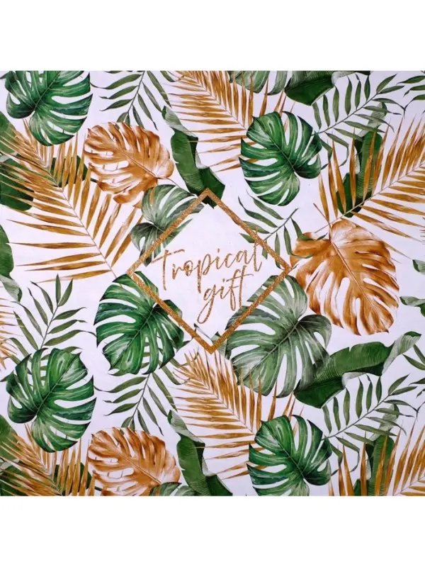 Бумага упаковочная глянцевая двухсторонняя &laquo;Тропики&raquo;, 70&times;100 см